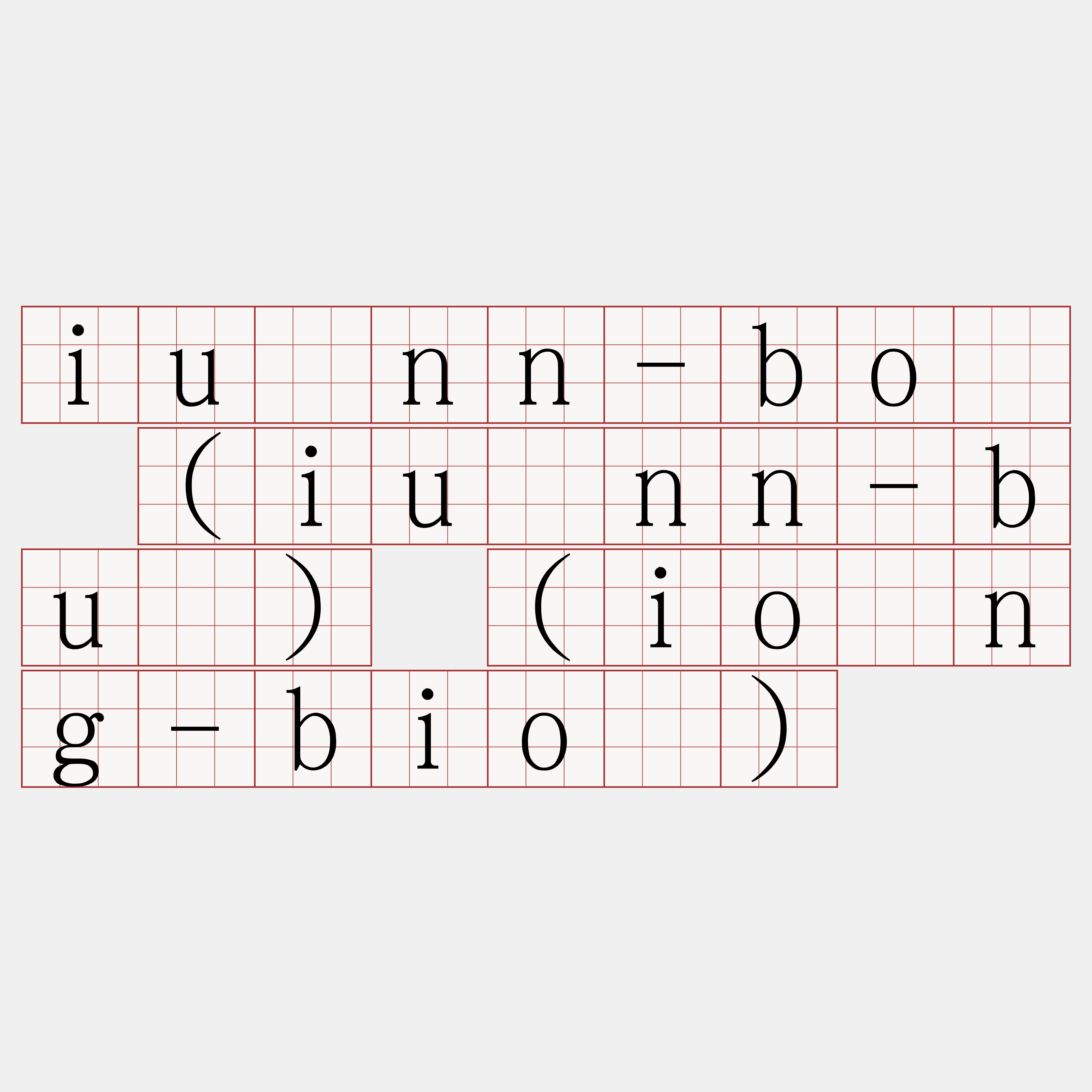 iúnn-bó (iúnn-bú) (ióng-bió)